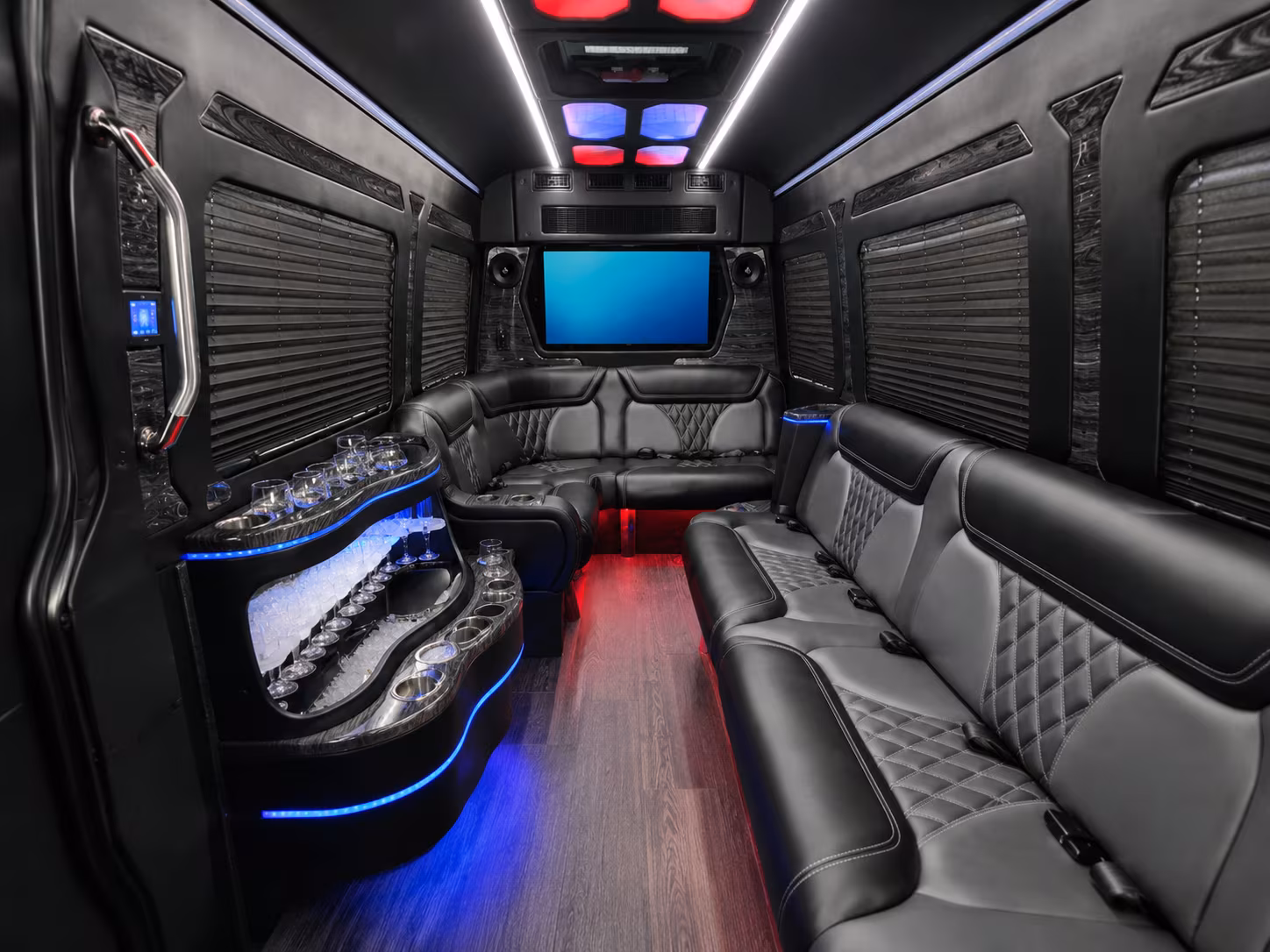 elk grove 30 passenger party bus interior