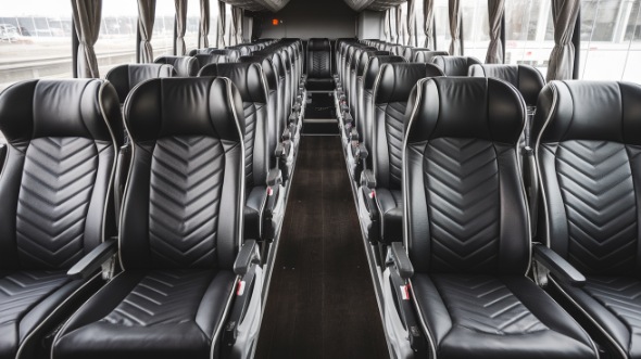 54 passenger charter bus inside davis