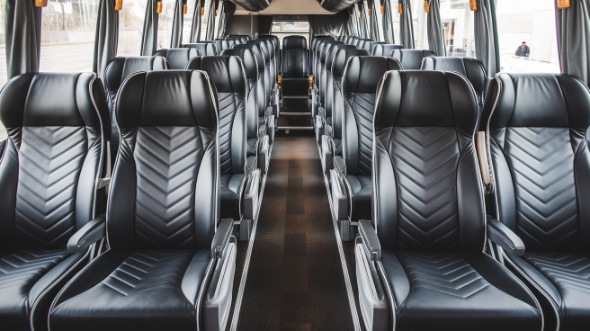 55 passenger charter bus inside davis